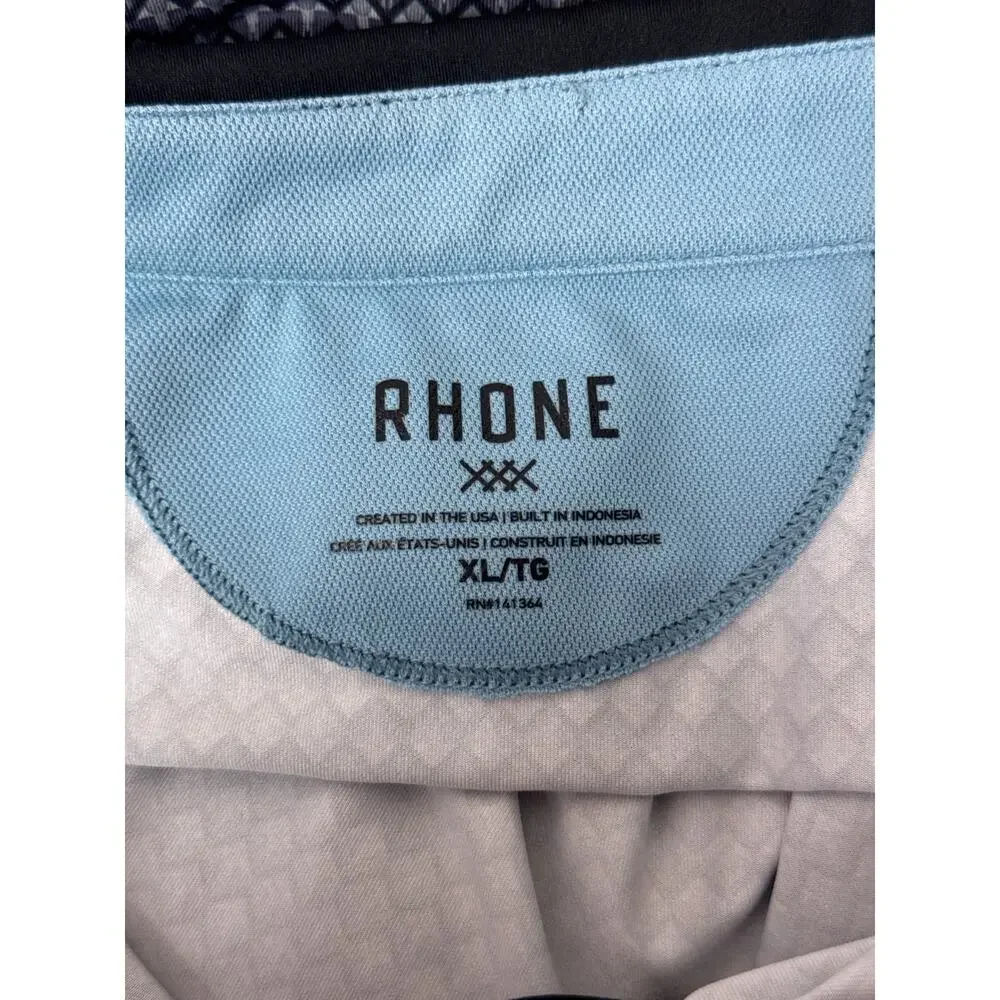 Rhone Golf Sport Polo Shirt XL Mens Geometric Short Sleeve